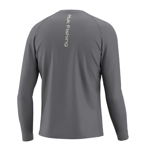 HUK Men's Pursuit Vented Long Sleeve Fishing Shirt (+30 UPF) - color: Night Owl, size: Small