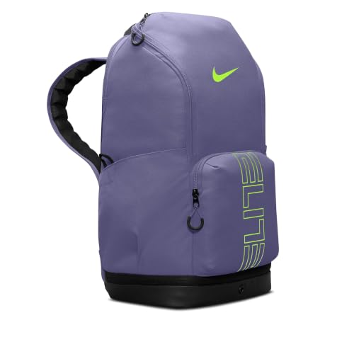 Nike Unisex Varsity Elite Backpack (32L) Dusty Amethyst/Black/Volt One Size - color: Dusty Amethyst/Black/Volt, size: One Size