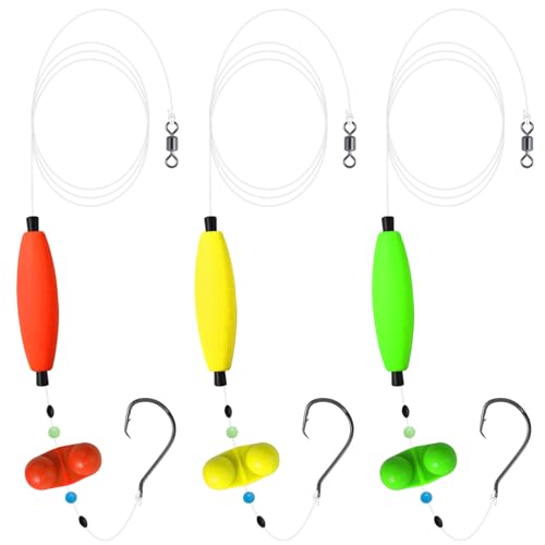 Catfish Rigs Catfish Float Rigs Catfishing Tackle Santee Rig 5/0 6/0 Circle Hooks for Peg Floats Catfish - size: 6/0 HOOK * 3PCS