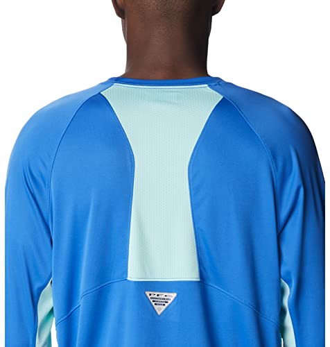 Columbia Men's Terminal Tackle Vent Long Sleeve - color: Vivid Blue/Gulf Stream, size: X-Small