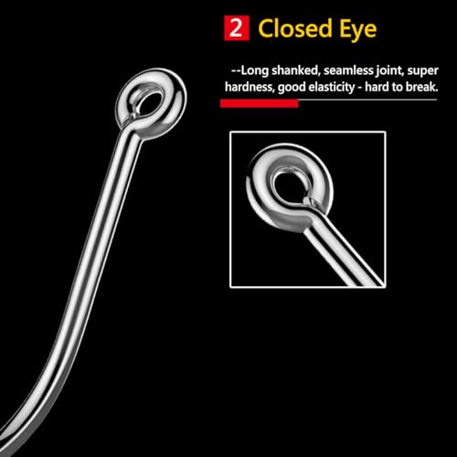 AMHDV 200pcs Forged Long Shanked Fishing Hooks for Saltwater Freshwater, Long Shank Octopus Fish Hook - size: 200pcs-4/0#