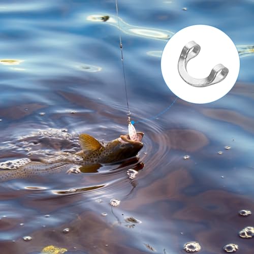 PATIKIL Fishing Spinner Clevis, Easy Spin U-Shaped Brass Links for Lure Fishing Spoon Spinnerbait Inline Parts Accessory - color: Silver Tone, size: 0.24"
