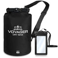 EcoGear FX Heavy Duty Waterproof Dry Bag Voyager Series – Durable Roll Top Compression Bag –Kayaking, Rafting, Boating, Hiking, Fishing and Camping - color: Black, size: 20L