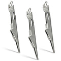 3PCS Fishing Knot Tying Tool - Quick Knot Tying Tool for Hooks, Lures and Line (Silver)