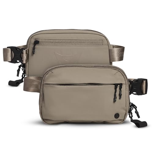 Vertx Everyday Tactical Fanny Pack + - 100% Nylon Fanny Pack for Men and Women with CCW-Ready Design and Rapid Access Tab - Outpost Tan - 2L - color: Outpost Tan, style: Everyday Fanny Pack +