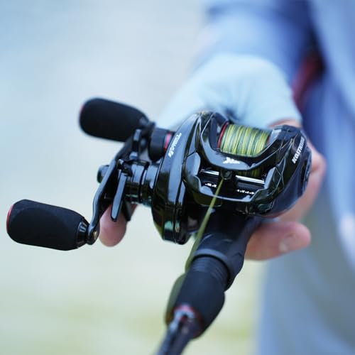 KastKing Royale Legend II Twin Tip Fishing Rod and Reel Combos, Spinning & Casting Combo, IM6 Graphite 2Pc Blanks, Extra Backup Tip Section, Stainless-Steel Guides, KastFlex Technology, EVA Handles - style: Cast: Right Reel, 6'6''- M Rod(2 Pcs + Extra Tip