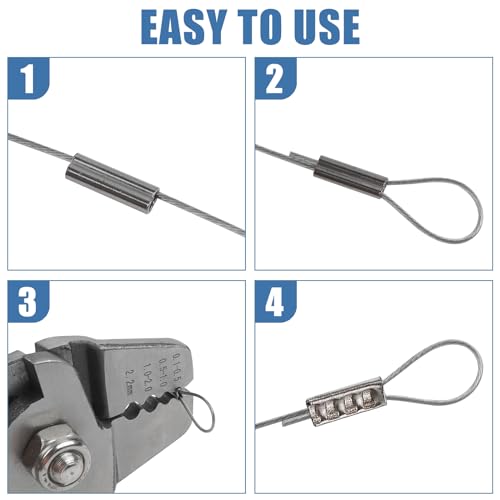 100pcs Fishing Crimp Sleeves Double Barrel Crimp Sleeves Brass Copper Crimping Sleeve Tubes Fishing Line Connector Fishing Wire Leader Rigging Tackle - size: Inner Dia 2.2mm