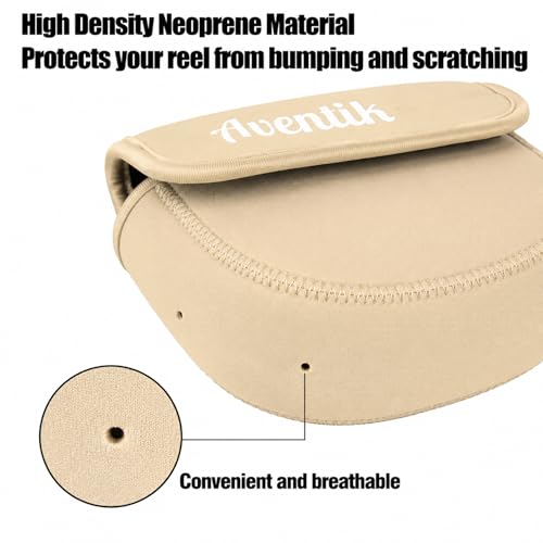 Aventik Neoprene Spinning Reel Cover Bag Pouch Fishing Reel Protective Case Reel Sleeve Glove Fits 200 500 1000 2000 3000 4000 5000 6000 Series Spinning Reels (2 PACK, M(3000-6000)) - style: 2 Pack, M(3000-6000)