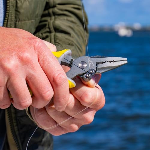 danco Ultimate 6-Piece Fishing Tool Kit – 6.5" Carbon Steel Pliers, 5" Split Ring Pliers, 7" Flex Fillet Knife, and Sharpening Puck for Freshwater & Saltwater Anglers - size: 6-Piece Bundle