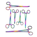 Ultimate Rainbow Hemostat Set, 6 Piece Ideal for Hobby Tools, Electronics, Fishing and Taxidermy