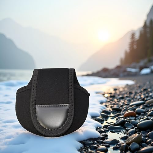 1pc Black Fishing Reel Cover-Spinning/Baitcasting Reel-Slimplicty Fashionable Case Bag Protective Pouch Storage Cover Bag For 100 150 Series Baitcaster Fishing Reel Bags Storage,Reels and Accessories