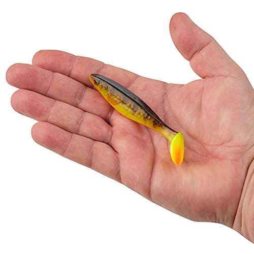 Berkley PowerBait The Champ Swimmer Fishing Soft Bait - color: HD Fire Perch, size: 3.8"