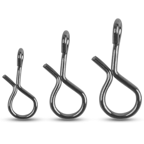 SILANON Fly Fishing Snaps,150pcs Fly Fishing Quick Clips Quick Change Lure Clips Micro Fly Snap Swivels No Knot Fast Snap Stainless Steel Lure Connector for Flies Hooks Jigs Lures 3 Sizes - size: Size M-6.6LB-150PCS