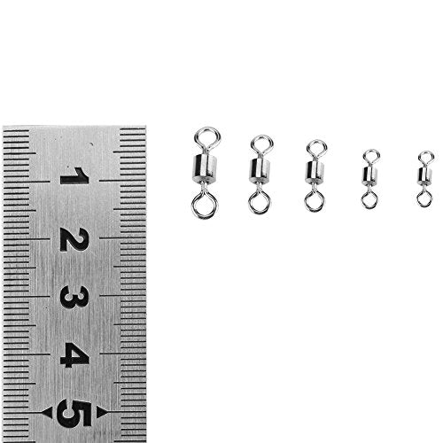 Fishing Swivels Snaps Set, Terminal Tackle Kit - Stainless Steel Rolling Snap Swivel Fishing Accessories with Box Set