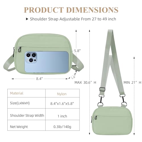 MAXTOP Small Crossbody Bags for Women Belt Bag Fanny Pack with Adjustable Strap - color: Green, style: Small Crossbody Bag