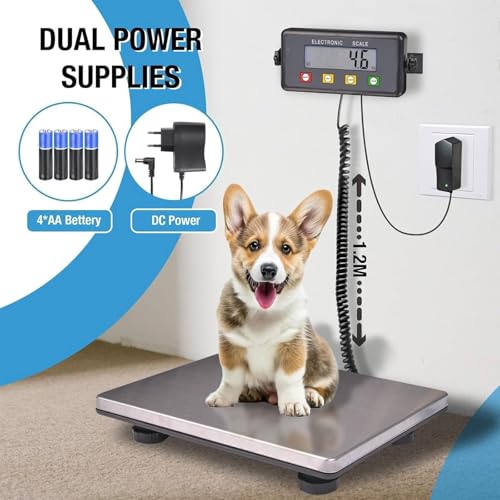 SurmountWay Large Shipping Scale, 440lb/0.2lb Digital Postal Scale with Tare/Count/Auto-Off Function, High Accurate Shipping Scale for Packages,Small Business,Luggage,Warehouse,Home (15.3"x11.8")