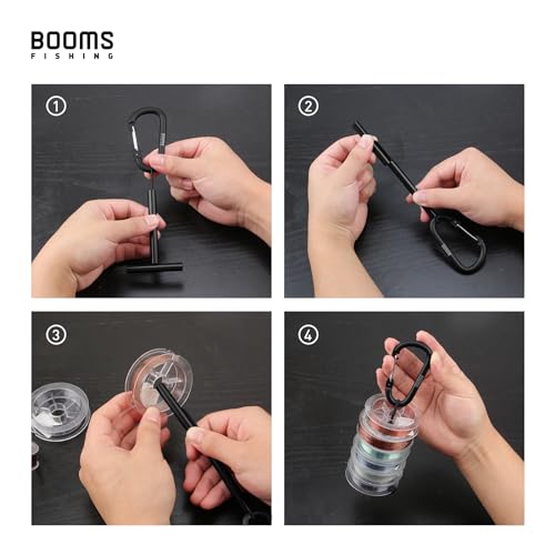 Booms Fishing SH1 Fly Fishing Tippet Spool Holder 2 Pack - color: Black 2pcs
