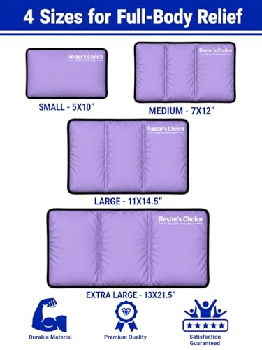 Rester's Choice Extra-Large Gel Ice Pack (13" x 21.5") - Reusable, Flexible, Durable - Ideal for Back, Shoulder, Knee (Lavender, 1 Pack, X-Large) - color: Lavender, size: 13x21.5 Inch (Pack of 1)