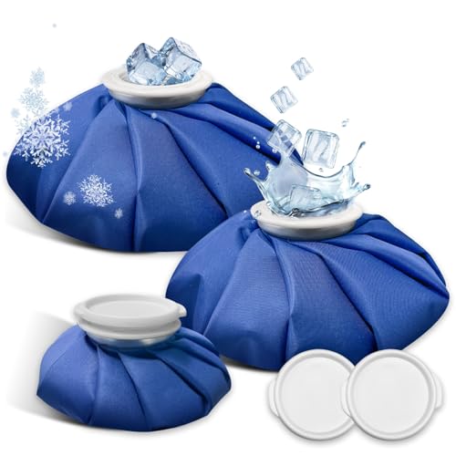 Ice Bags for Injuries, 3rd Gen Reusable Ice Packs, Hot & Cold Therapy Pain Relief, Ice Bag No-Leak & Waterproof, Traditional Ice Pack, Versatile & Durable, Blue (6 in + 9 in + 11 in) - color: Blue - 6 in + 9 in + 11 in