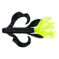Yamamoto Custom Baits 4" Kreature Soft Creature Bait, 7-Pack, Bass Fishing Soft Plastic Lure, Multiple Colors - color: BLACK W/ BLUE FLAKE BODY/156 TAIL (7 PACK)