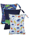 babygoal Dinosaur Wet Dry Bags 3 Pack, Waterproof Travel Bags for Swimsuits, Beach, Pool, Gym,Food Storage and Wet Clothes,3LN40-B - color: Boy color 40