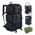 Goture Fishing Backpack with Cooler, 72L 600D Tackle Backpack Included 4 3700 Tackle Boxes, Dry & Wet Split Compartment, Large Fishing Tackle Bag with Rod Holders,Rain Cover for Travel Camping Hiking - color: Black (with 4 3700 Tackle Boxes)