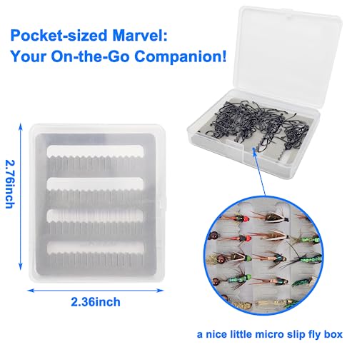 Eupheng 100pcs Plus Best Barbless Competition Fly Fishing Hook Collection, Dry Nymph Strimp&Pupa, Pupa jig Fly Hooks High Carbon Competition Hook - color: Nymph Fly Hook EP-9231, size: 12#