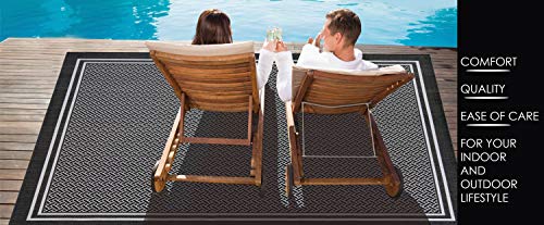 Gertmenian Indoor/Outdoor Flatweave Area Rug - 8x10 Large, Stain & UV Resistant, Ideal For Deck, Patio, Poolside, Mudroom - Party Starfish Sand Dollar, Navy Blue Sand, 22297 - color: Party Starfish Sand Dollar Navy Blue Tan, size: 7'10" x 10' (Rectangular