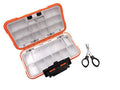 Waterproof Fishing Lure Box Spoon Hooks Baits Storage Tackle Box Containers for Casting Fishing Fly Fishing,Large/Medium/Small Lure Case - color: Orange-Large