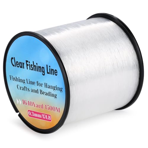 Strong Fishing Line Clear, Acejoz Fishing Wire 0.3mm, 0.45mm, 0.8mm Invisible Hanging Wire Nylon String Heavy Duty Monofilament Line for Hanging Decoration Balloon Garland Crafts - color: 0.3mm