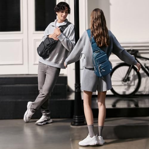 OIWAS Sling Bag Crossbody Backpack for Men, One Strap Backpack Hiking Daypack Chest Bag for Women - color: Blue