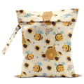 Bee Wet Dry Bags for Diaper Waterproof Swimsuit Washable Reusable Bag for Beach Diapers Dirty Yoga Gym Clothes Plant Gifts for Men Women Friend 12.5x10.2 Inches - color: Bee