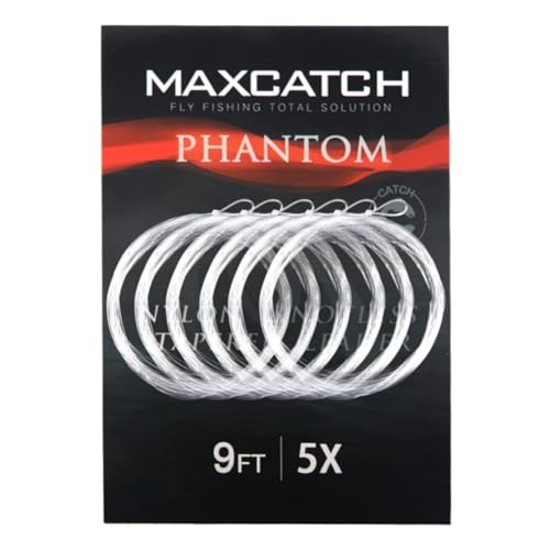 M MAXIMUMCATCH Maxcatch Fly Fishing Tapered Leader Line 6 Pack -Pre-Tied Loop- Tensile Strength- Abrasion Resistance- Low Memory 7.5ft/9ft/12ft/15ft, 0X-7X - size: 7.5ft 1X(6pcs)