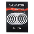M MAXIMUMCATCH Maxcatch Fly Fishing Tapered Leader Line 6 Pack -Pre-Tied Loop- Tensile Strength- Abrasion Resistance- Low Memory 7.5ft/9ft/12ft/15ft, 0X-7X - size: 12ft 5X(6pcs)