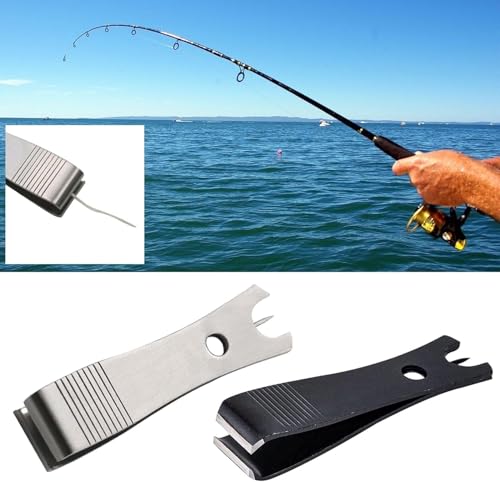2 Pcs Fishing Line Cutter Nipper with Hook Eye Cleaner Pin Stainless Steel Scissors Cutting Tool Fishing Line Cutter Nipper with Hook Eye Cleaner Pin Multi Functional Accessories Hunting and