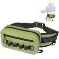 Dovesun Waterproof Fishing Fanny Pack for Men 3.3L Fly Fishing Bag Chest Pack with Airtight Zipper - color: Green