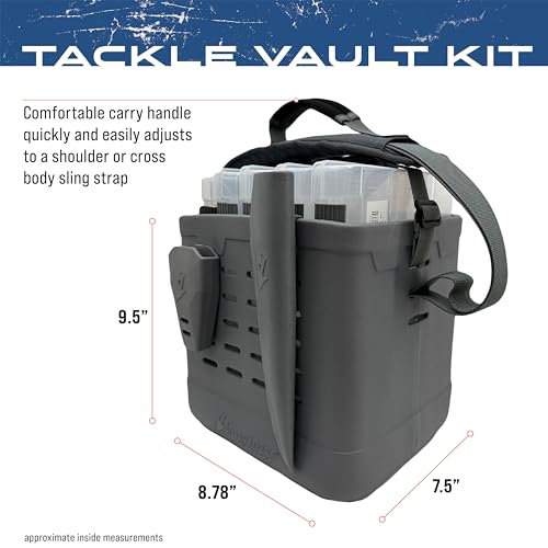 FROGG TOGGS EVA Tackle Vault, Lightweight, Customizable Fishing Tackle Bag - color: Gray, style: 3600 Kit