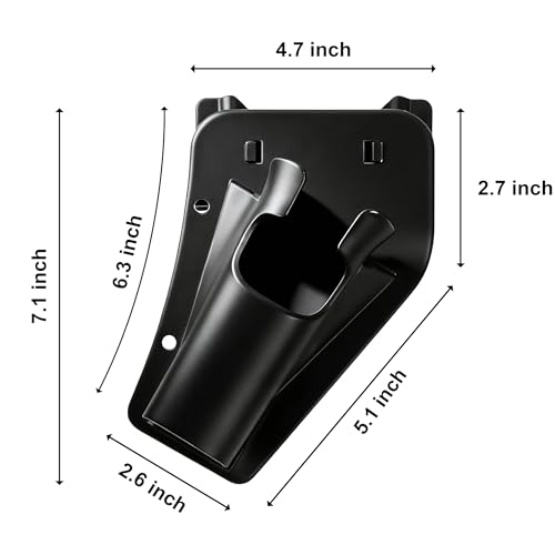 [Hands-Free] Slide-in Fishing Rod Holster for Belt - Portable Waist Rod Holder with 2PCS High-Elastic Rod Straps - Lightweight ABS Fishing Pole Carrier for Wading, Fly Fishing & Shore Fishing - Black