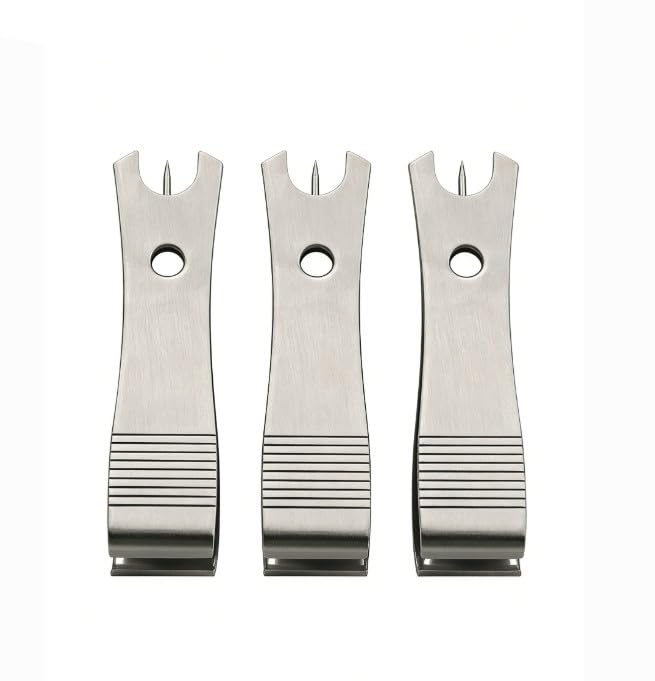 3 Pcs Fishing Line Cutter Nipper Set with Hook Eye Cleaner, Stainless Steel Fly Fishing Line Clippers, Multi-Purpose Cutting Tool for Braid/Mono, Sharp Cutting Nipper Accessories