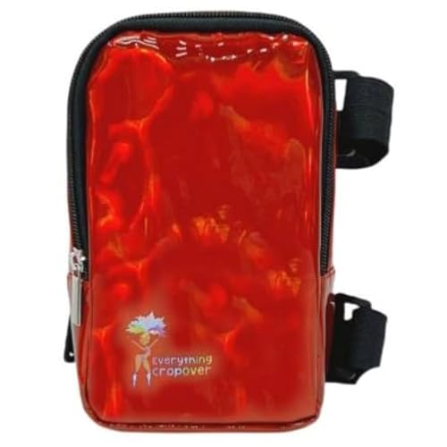 Holographic Thigh Bag | Leg Harness for Women | Outdoor Waist Pouch | Carnival Hiking Travel Fanny Pack with Adjustable Straps | Red - color: Red