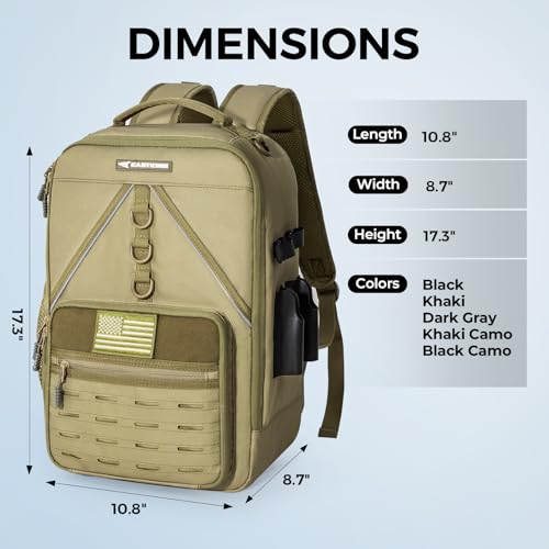 KastKing KarryAll KastMate Fishing Tackle Backpack,Water-Resistant Tackle Bag With 2 Rod Holders,Fishing Gear and Equipment With Large Gear Storage,Khaki - color: C: Khaki