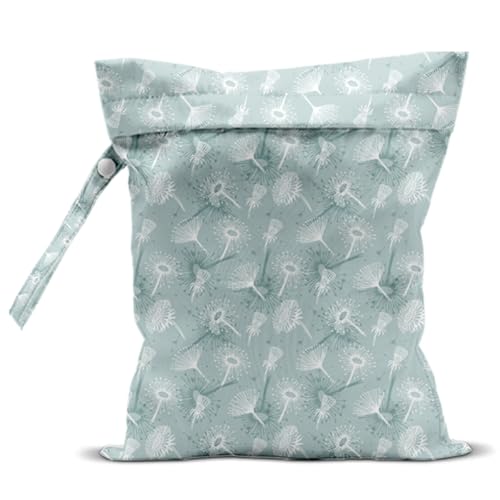 Dandelion Wet Dry Bags for Diaper Waterproof Swimsuit Washable Reusable Bag for Beach Diapers Dirty Yoga Gym Clothes Plant Gifts for Men Women Friend - color: Dandelion