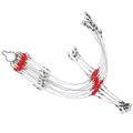 Mono Fishing Leader Rigs with Swivel Snaps Saltwater Surf Fishing Bottom Rigs High Strength Drop Fishing Rig 1 Arm and 2 Arm Nylon Leader Wire Leader Rigging for Lures Bait Hooks - size: 13.8inch with 1 Arm