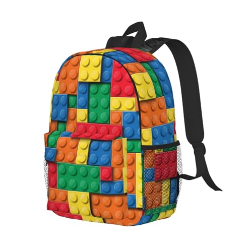 Block Funny Game Colorful Backpack For Teenage Girls And Boys Cute Kids Backpacks Children School Bag - color: Block Funny Game Colorful
