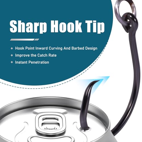 9KM DWLIFE Circle Hooks 4X 25Pcs Strong Corrosion-Resistant High-Carbon Steel Fishing Hooks with Ring for Catfish, Bass Saltwater Circle Hooks - size: 10/0#