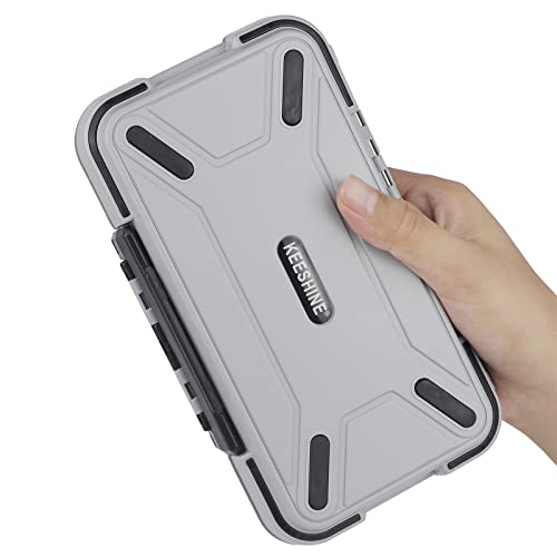 Fishing Tackle Box, Floating Storage Box, Double-Sided Lure Box with Adjustable Dividers Organizer Making Kit Container - color: Light Grey (Size: 7.8" L x 4.2" W x 1.8" H)