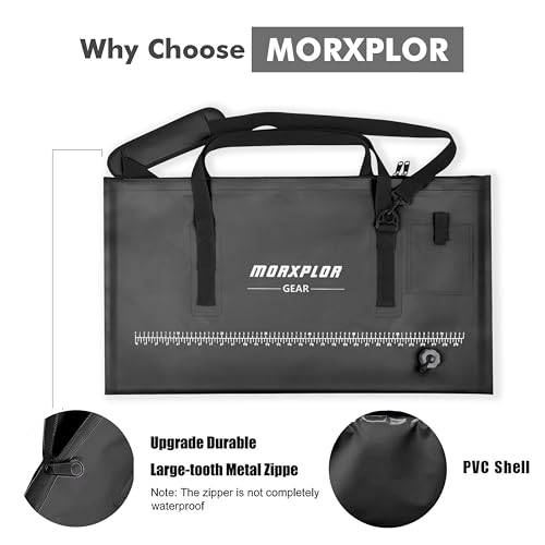 MORXPLOR Fish Bag Heavy Duty Tournament Fishing Weigh in Bag 26x23 19x34 inches - color: 34inch Black With Mesh Bag