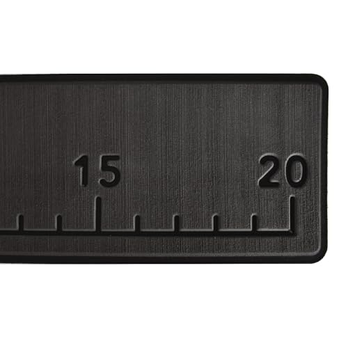 20" EVA Foam Fish Ruler with Peel & Stick Backing for Boats, Kayaks, Coolers, or Personal watercraft, Easy to Read 6mm Thick, Milled Fish Measuring Board (Charcoal) - color: Charcoal