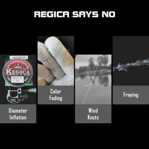 Regica Braided Fishing Line - Abrasion Resistant, Zero Stretch, Ultra-Thin Diameter, Super Strong - 4 Strand 8 Strand, 6lb-100lb, 150/300/500 Yards for Saltwater or Freshwater, Colored Braid Line - color: Chartreuse, size: 40LB (150 Yards)