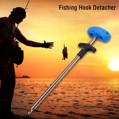 Fishing Hook Remover, 10.6in Practical T Shaped Fish Hook Detacher Remover Removing Tool Fishing Tackle Accessory for Different Types Fishing Activity (14x11cm/5.5x4.3in)